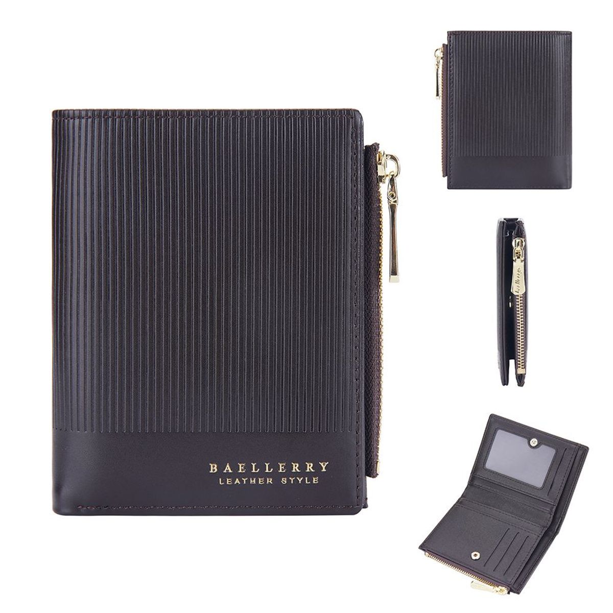 BAELLERRY - Moderna billetera de cuero vegano PU DR094