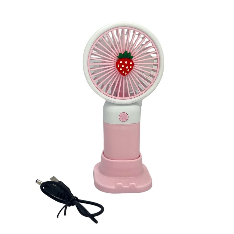 GENERICO - Ventilador de cartera portatil con parante - Rosado