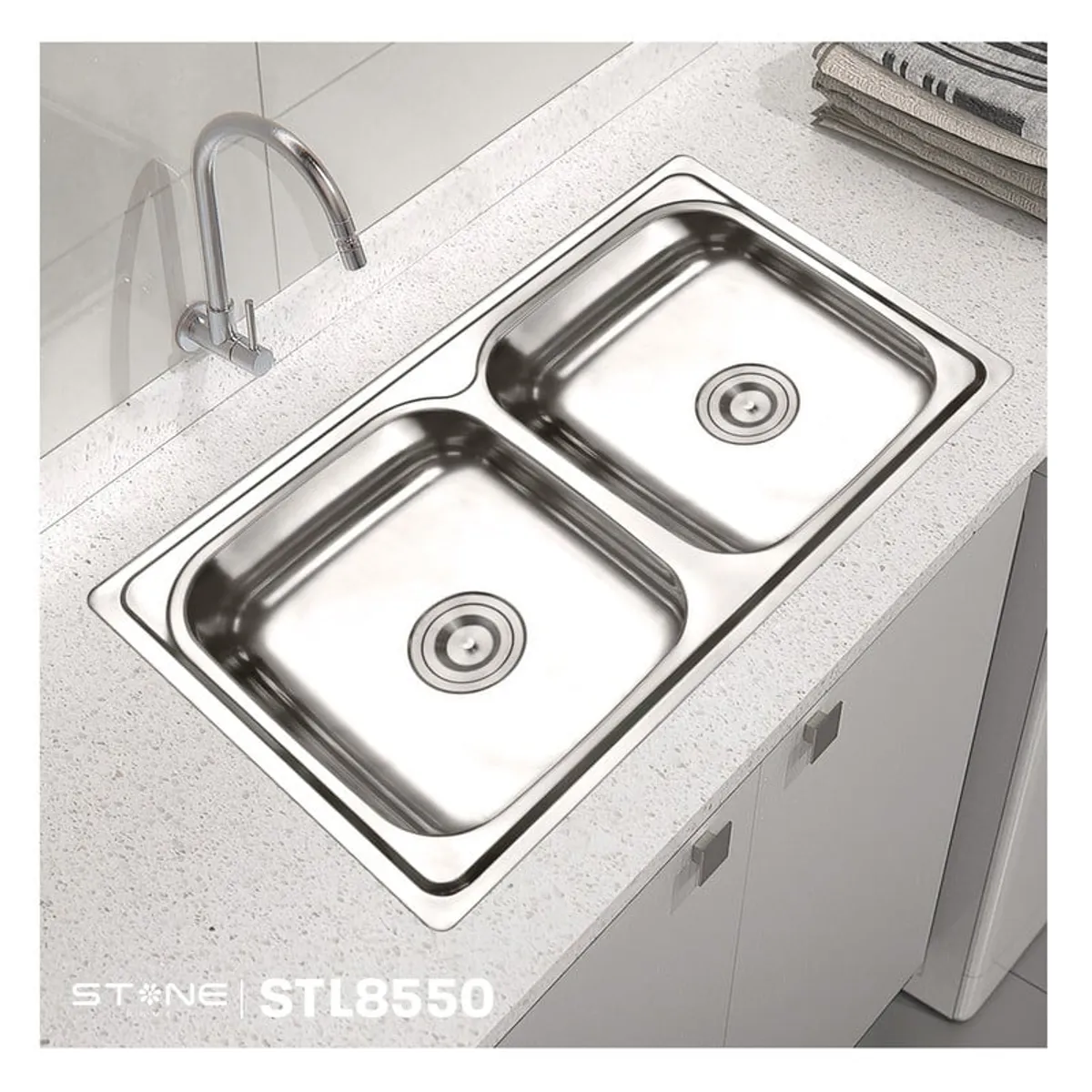 STONE - LAVADERO DE ACERO PRIME STL8550 STONE