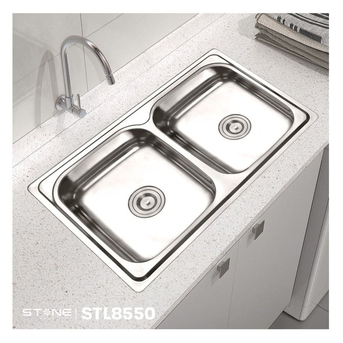 STONE - LAVADERO DE ACERO PRIME STL8550 STONE