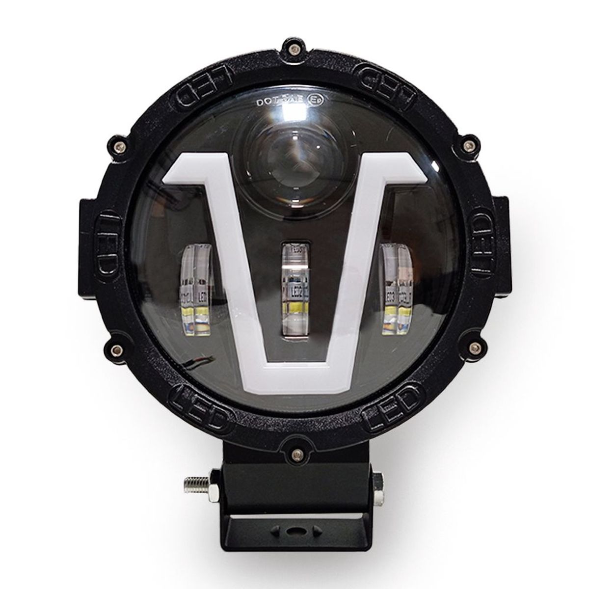 GENERICO - Faro Led Neblinero 40w Luz Blanca DRL Ámbar 4 Led Metálico