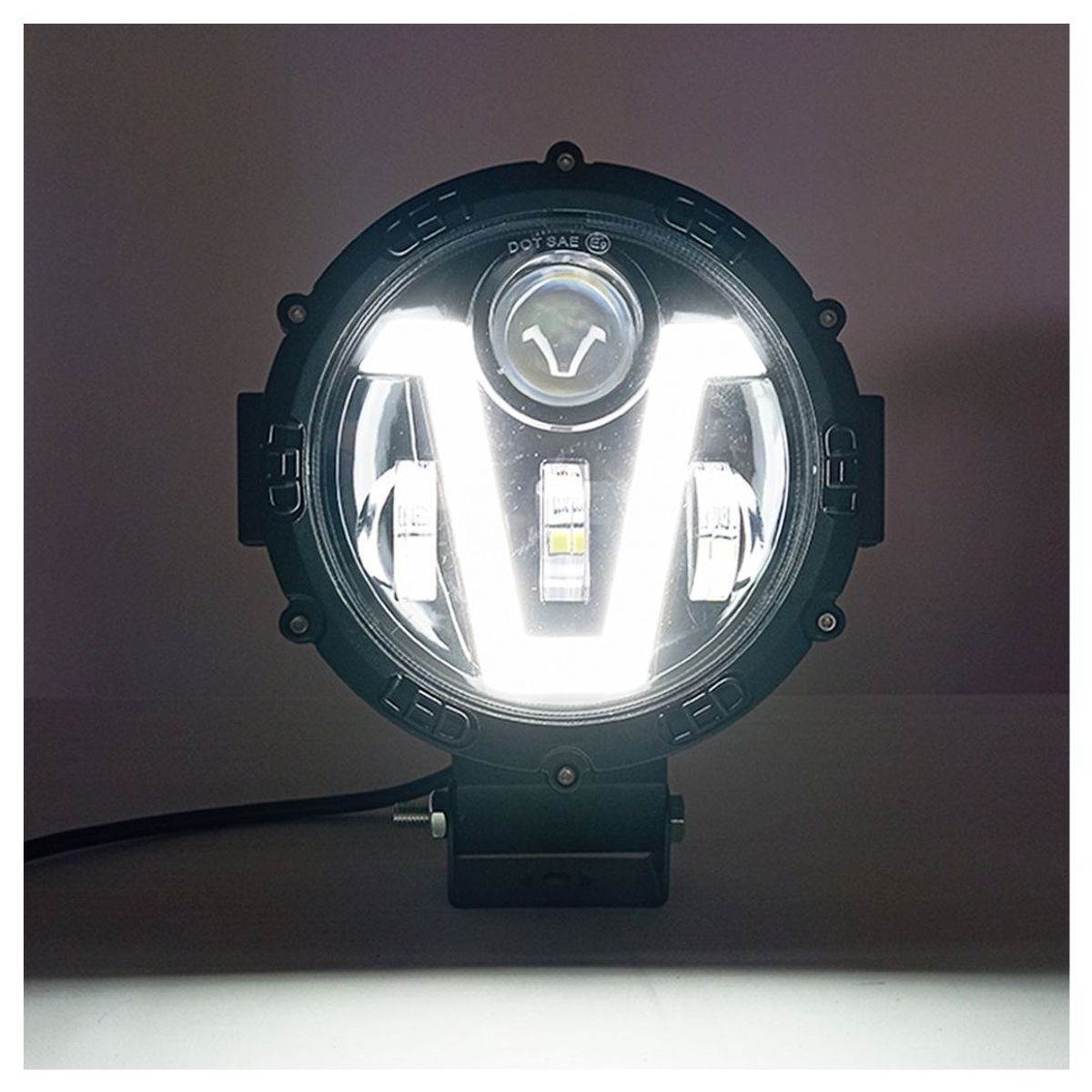 GENERICO - Faro Led Neblinero 40w Luz Blanca DRL Ámbar 4 Led Metálico