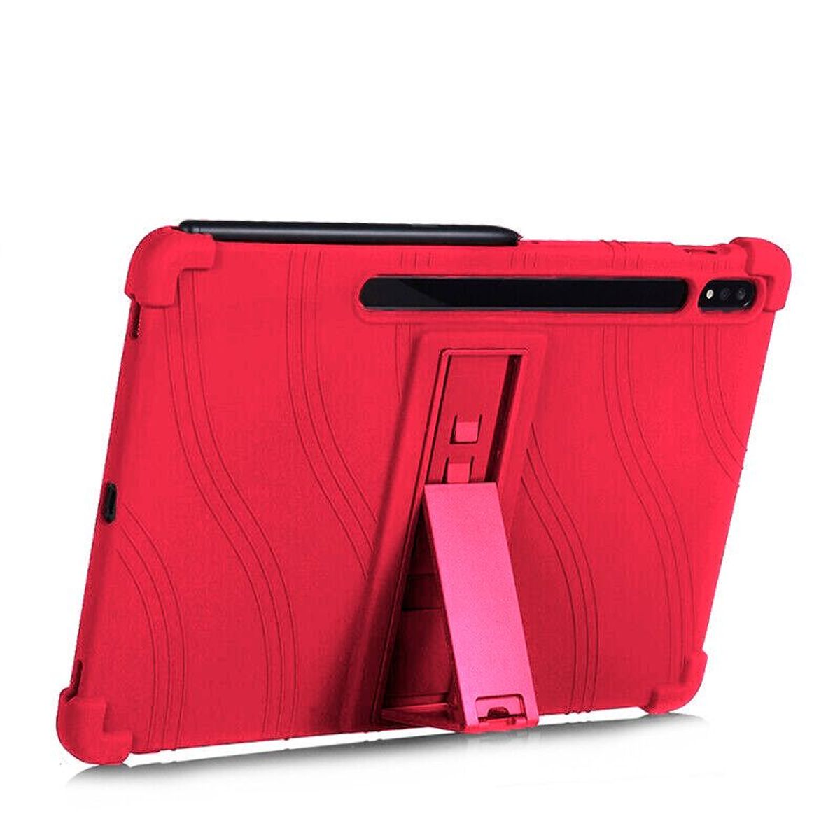 FUNDAANTIGOLPES - Funda Silicona Fucsia para tablet Samsung Galaxy Tab S8 - S7