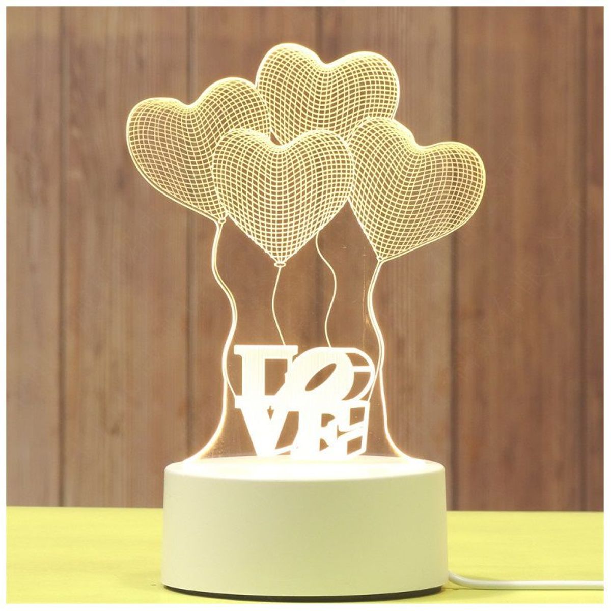 GENERICO - Lampara Led para el día del amor y la amistad - Corazón