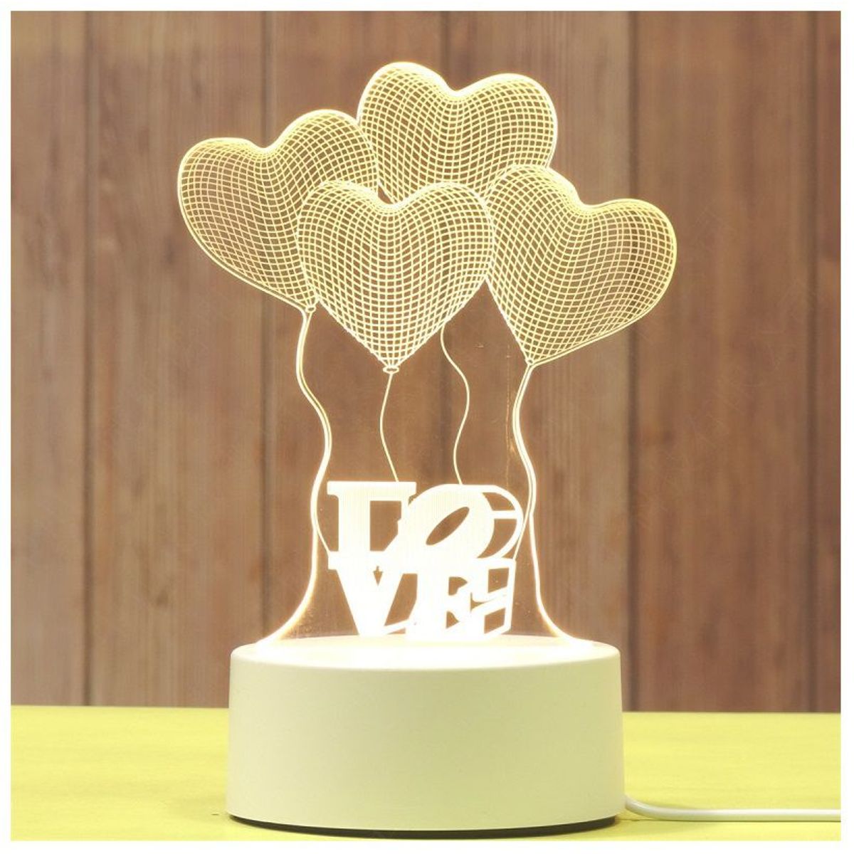 GENERICO - Lampara Led para el día del amor y la amistad - Corazón