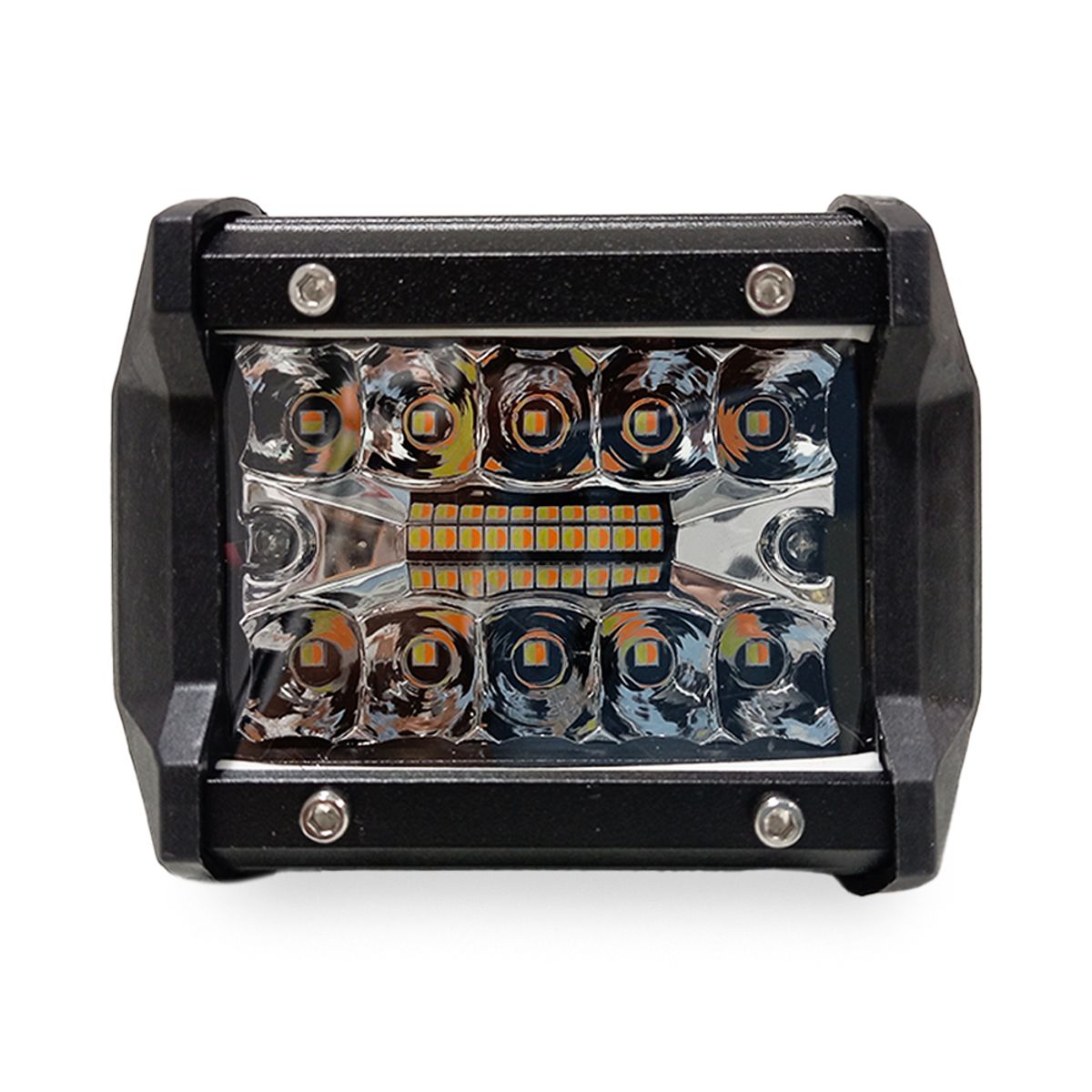 GENERICO - Barra Led Neblinero 18w Blanca/Ámbar 20 Led 12/24v Auto Moto