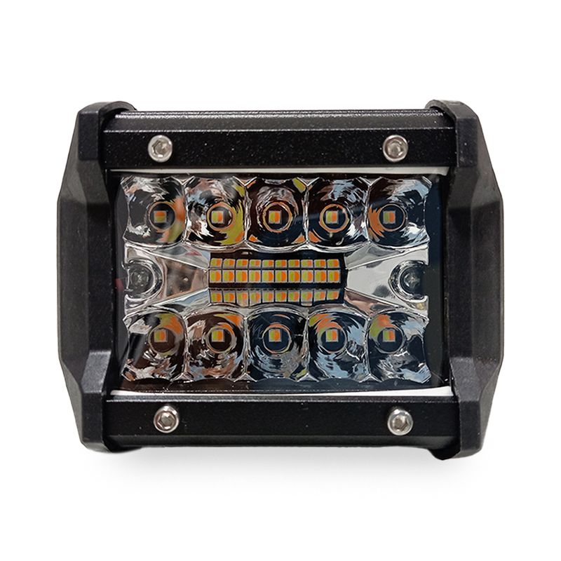 GENERICO - Barra Led Neblinero 18w Blanca/Ámbar 20 Led 12/24v Auto Moto