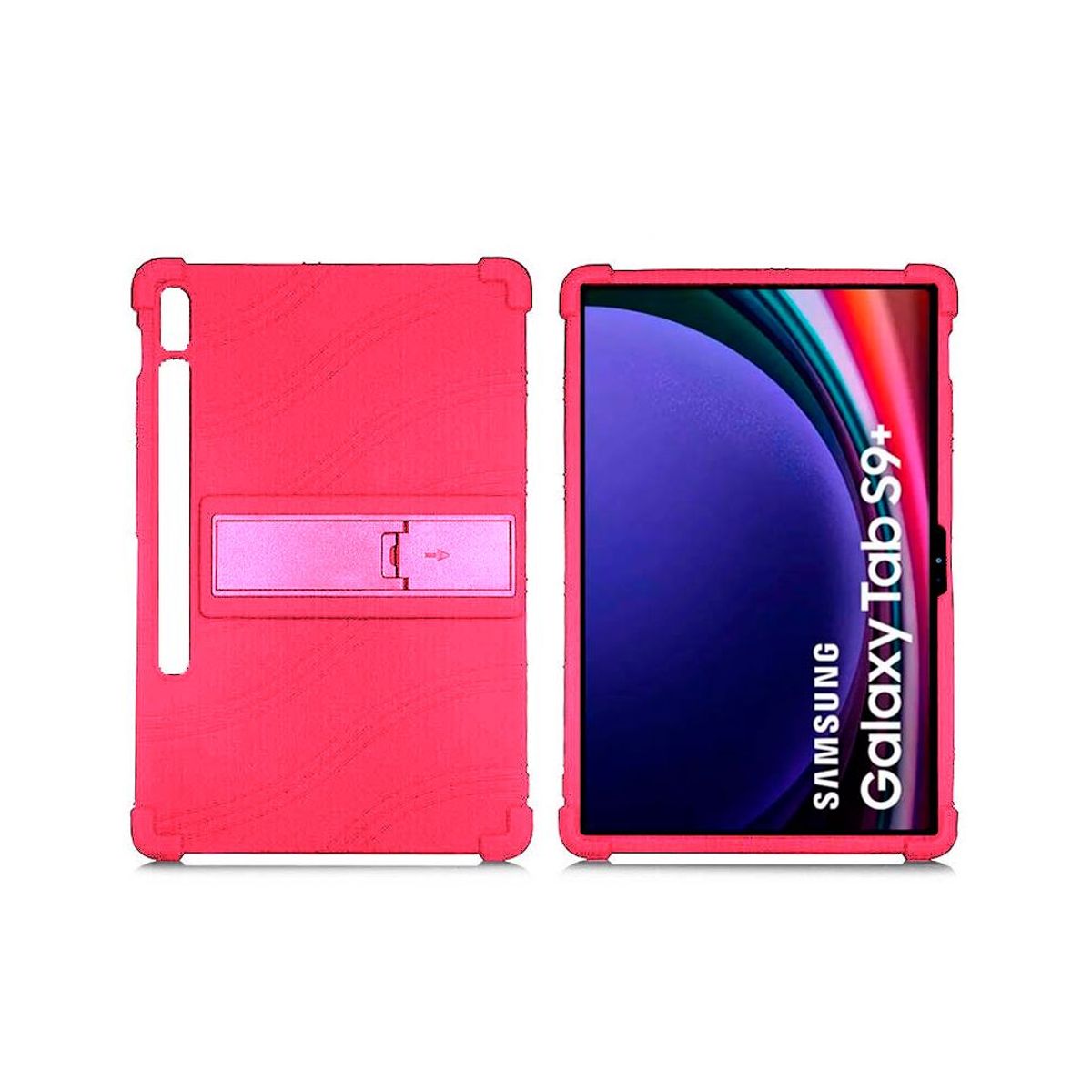 FUNDAANTIGOLPES - Funda Silicona Fucsia para tablet Samsung Galaxy Tab S9 Plus
