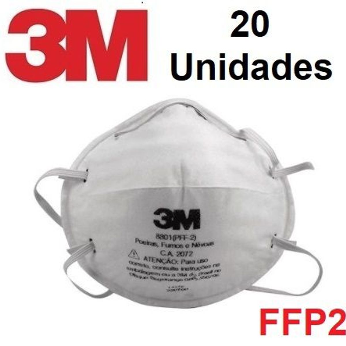 3M - Respirador 3M Original 8801 PFF-2 20 unidades de mascarillas