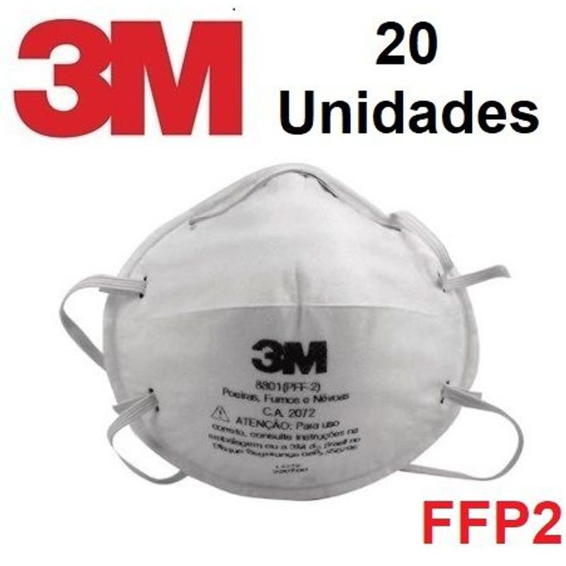 3M - Respirador 3M Original 8801 PFF-2 20 unidades de mascarillas
