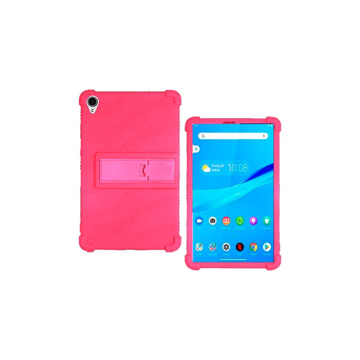 FUNDAANTIGOLPES - Funda Silicona Fucsia para tablet Lenovo Tab K10