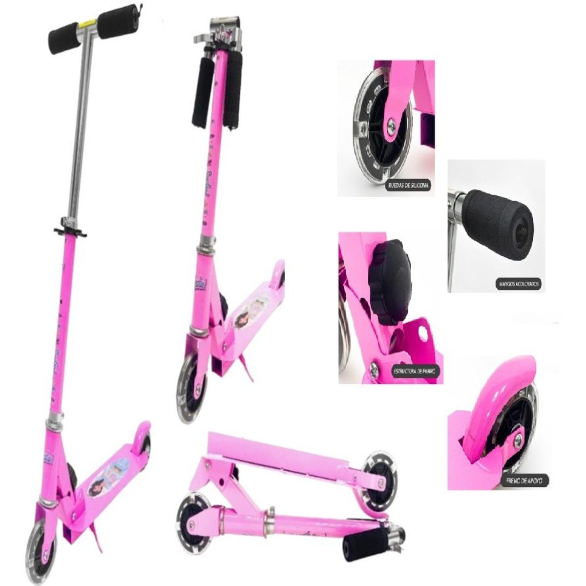 HAPPY BABY - SCOOTER DE LLANTAS DE SILICONA Y LUCES