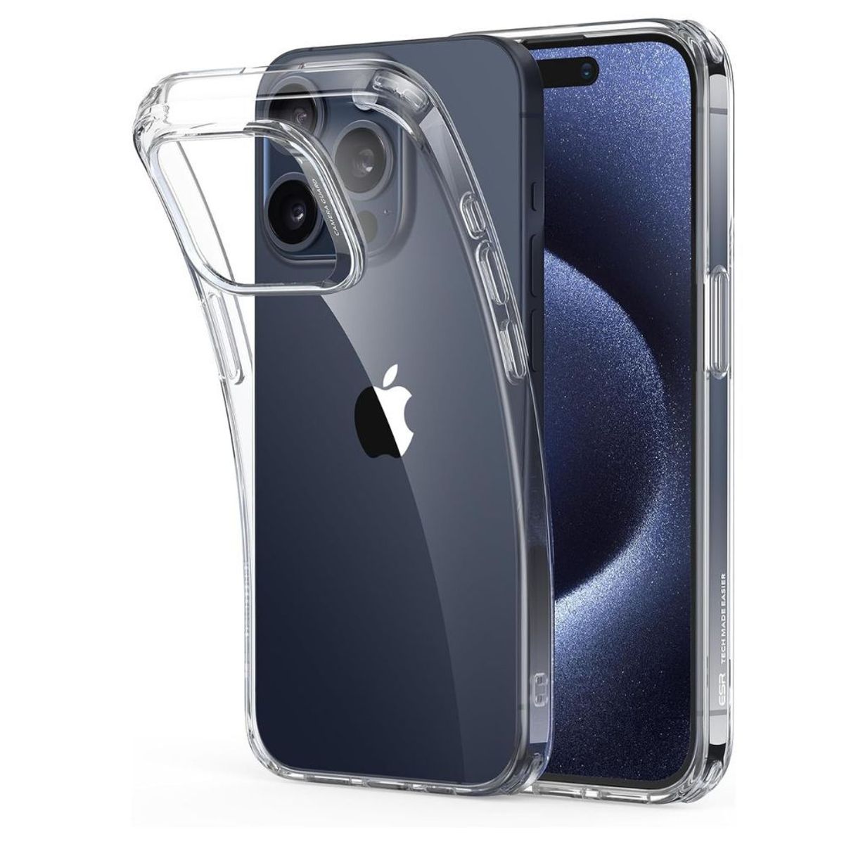 GENERICO - Case Space Transparente con mica para Iphone 15 pro VIP