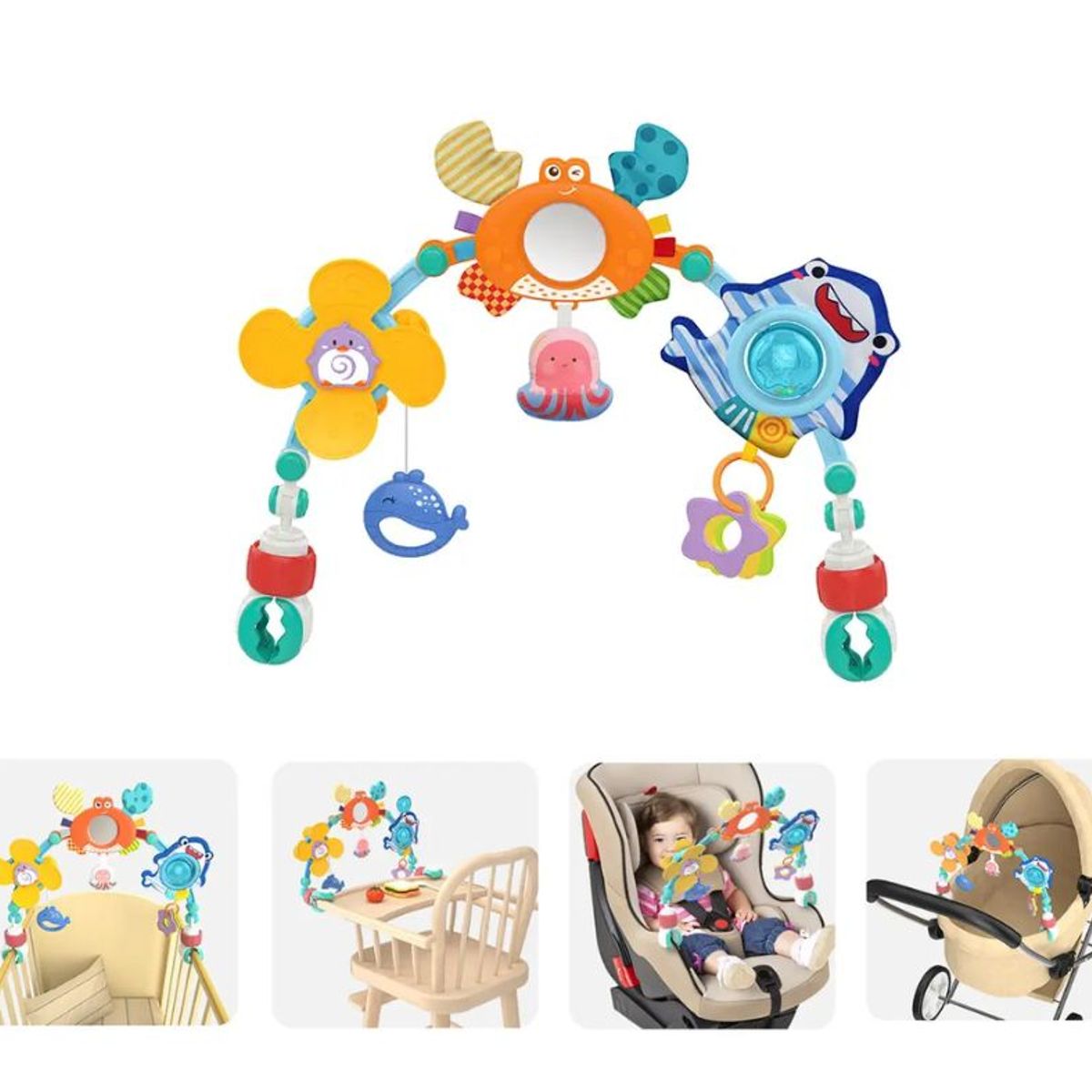 GENERICO - JUGUETE ARCO MULTIFUNCIONAL CANGREJO PARA BEBÉ