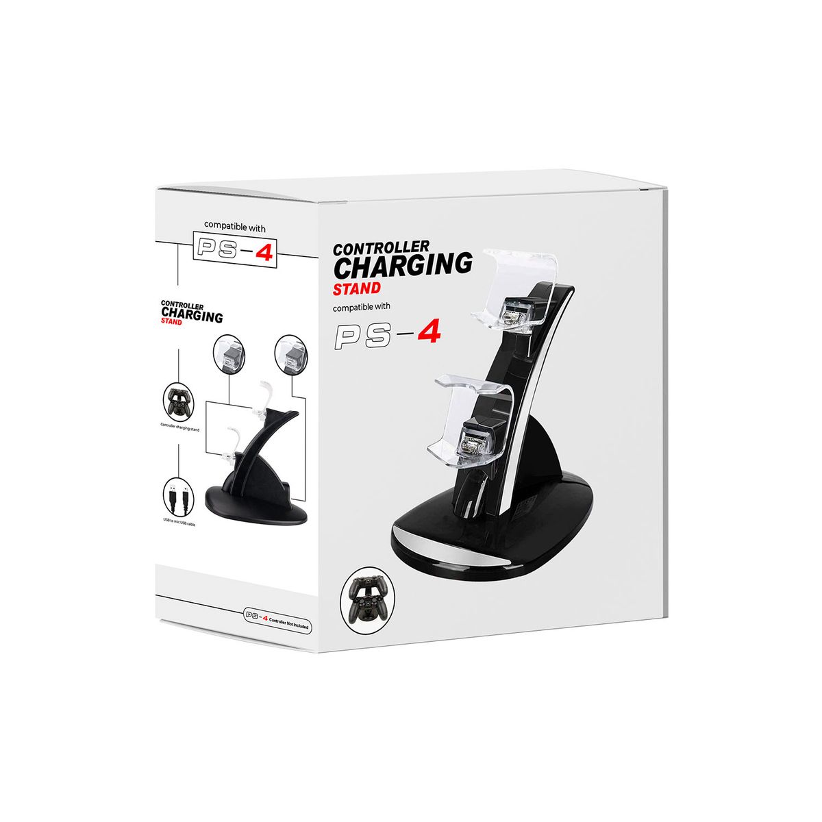 GENERICO - Base Cargador Doble Mando Playstation 4 Generico