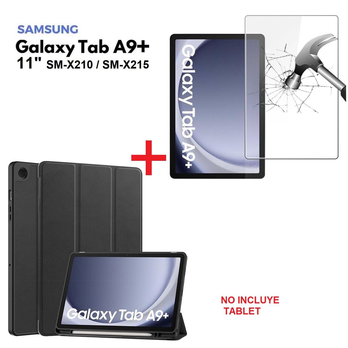 GENERICO - Funda Porta Pencil  Mica Vidrio para Samsung Tab A9 Plus SM-X210