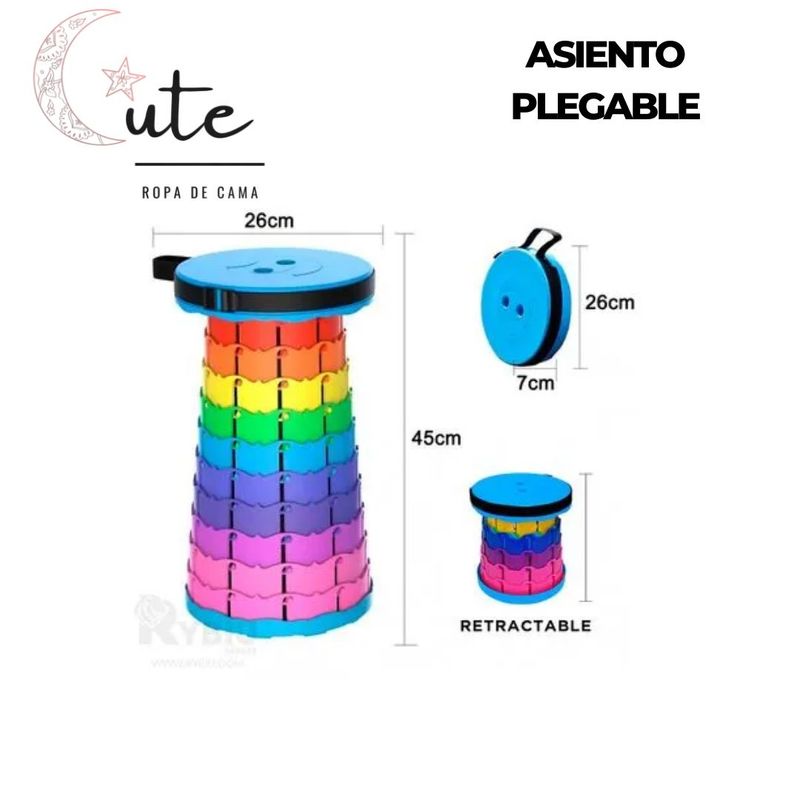 GENERICO - ASIENTO PLEGABLE MULTICOLOR
