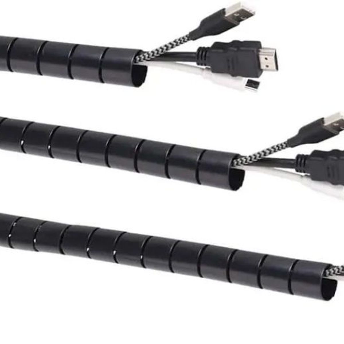 GENERICO - ESPIRAL PORTACABLE 6MM X 10M NEGRO