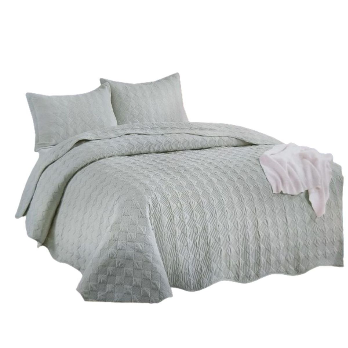 GENERICO - CUBRECAMA COLOR ENTERO QUEEN