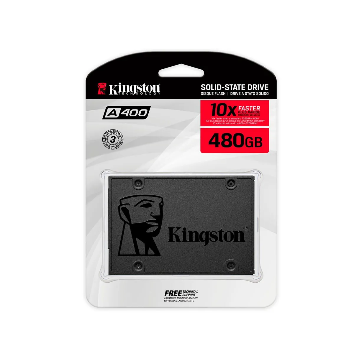 KINGSTON - Disco sólido interno Kingston SA400S37/480G 480GB negro