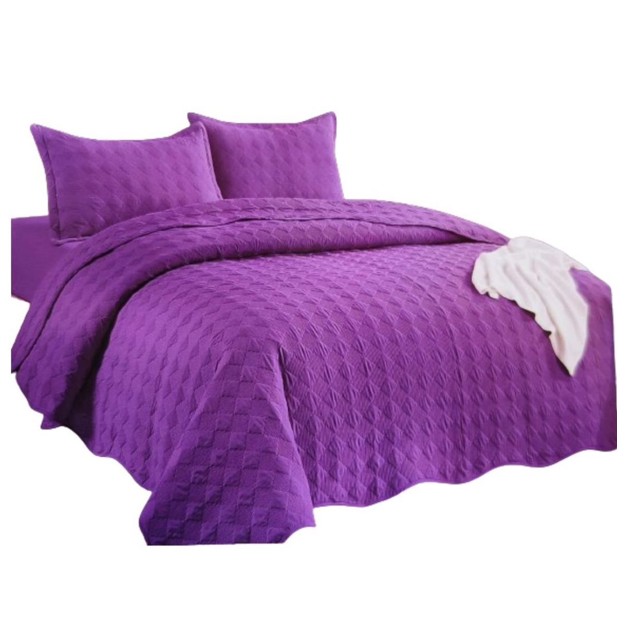 GENERICO - CUBRECAMA COLOR ENTERO QUEEN