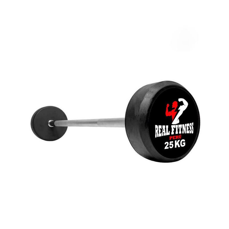 REAL FITNESS PERU - Barra Recta De Peso Fijo 25 kg Real Fitness