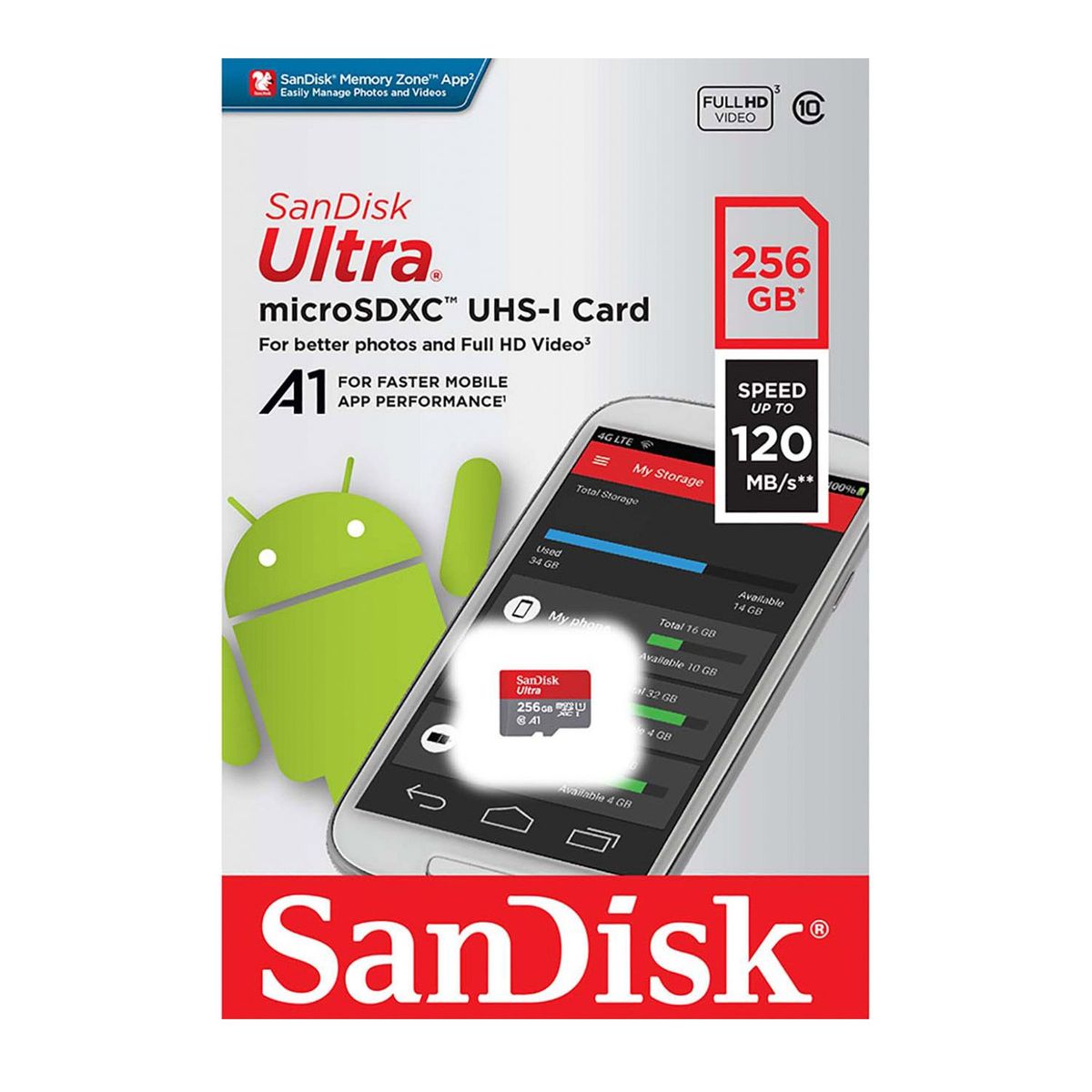 SANDISK - Memoria Sandisk Ultra Micro SDXC 256GB UHS-I Card