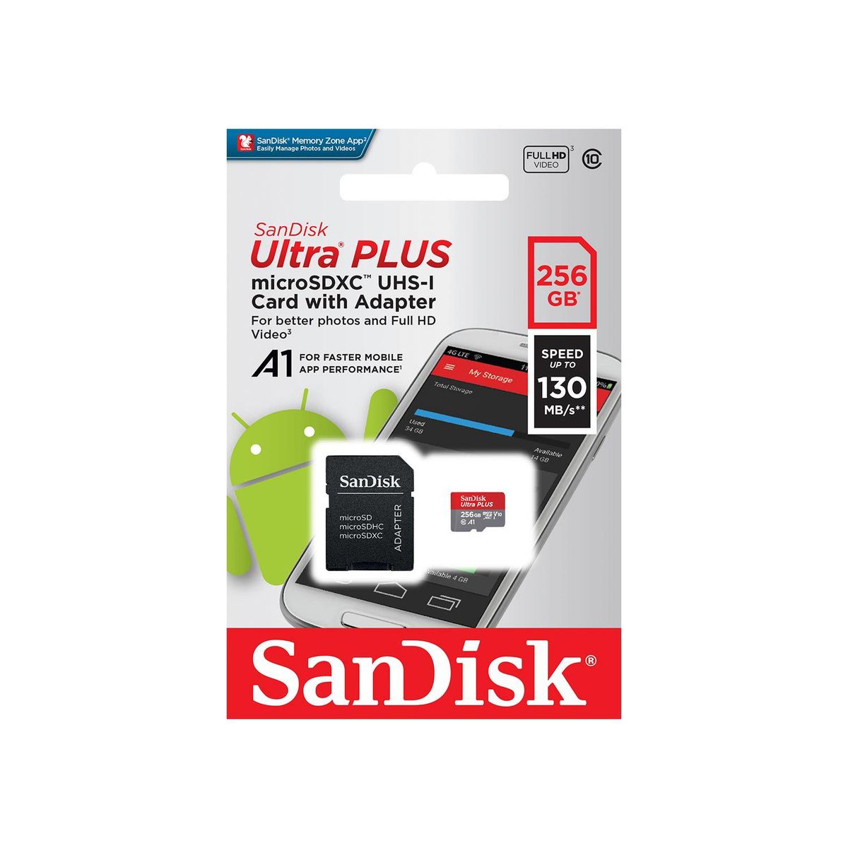 SANDISK - Memoria Sandisk Ultra Plus Micros Dxc-Uhs-I With Adadpter256 Gb