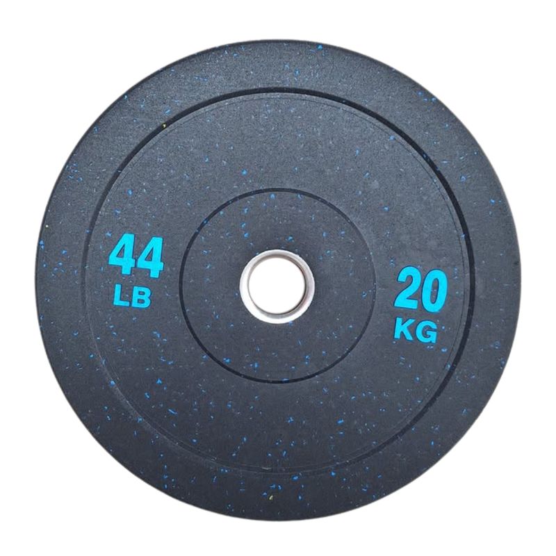 REAL FITNESS PERU - Disco Bumper Olimpico con Aro de Acero de 20kg