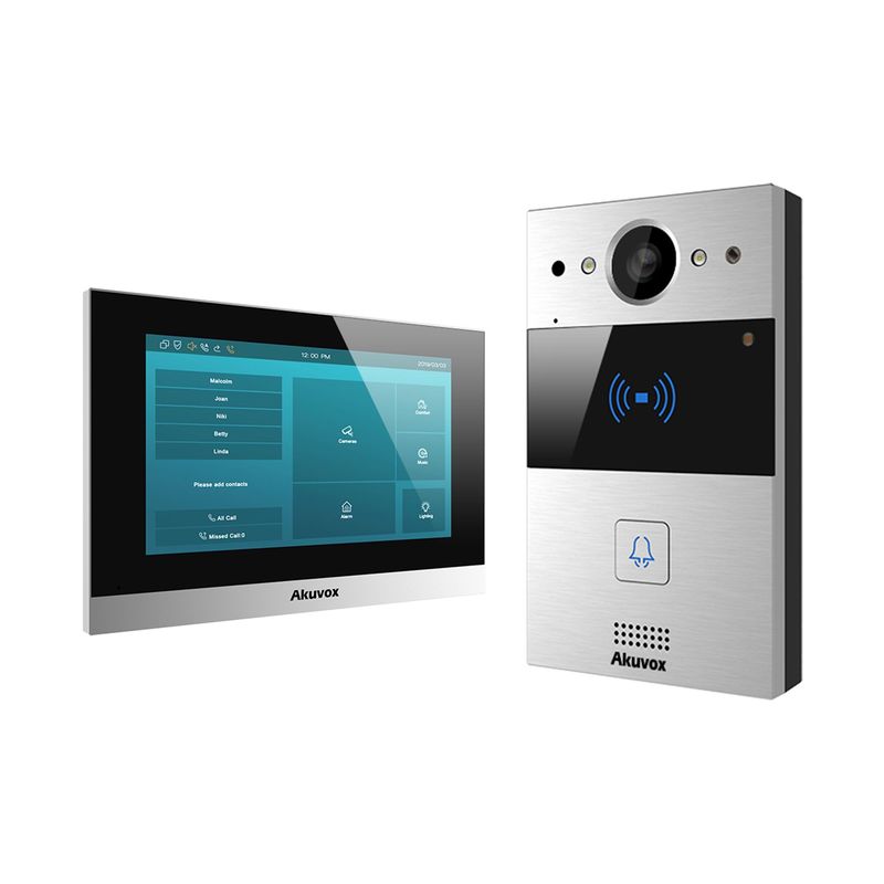 AKUVOX - Kit Videoportero Retrofit Smart Wifi Portero R20A2  Pantalla Wifi C313W2