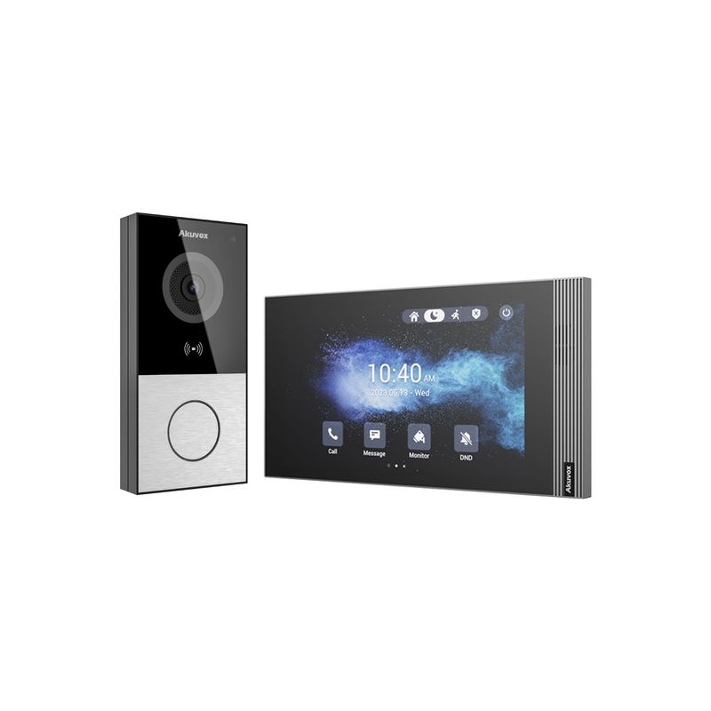 AKUVOX - Kit videoportero Smart IP Akuvox Básico Wifi E12S  Pantalla Wifi S562W