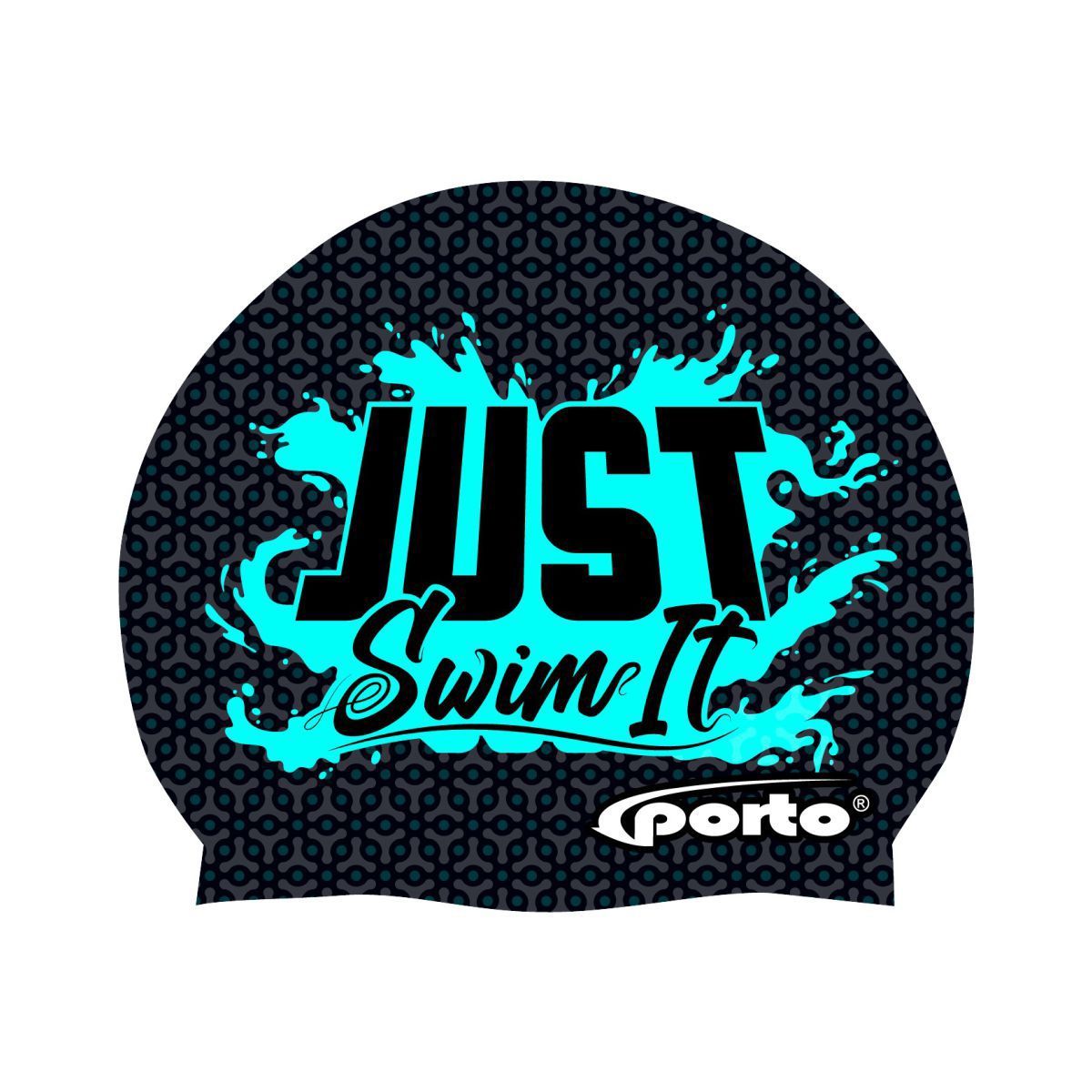 PORTO - Gorro de Natación Silicona Porto Just Swim It Negro
