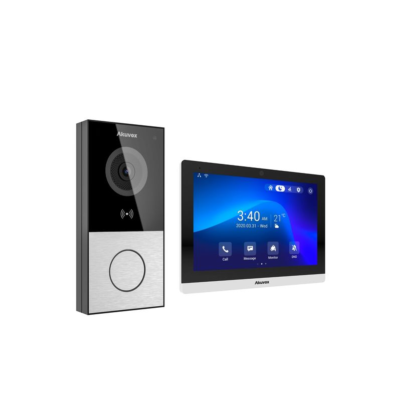 AKUVOX - Kit videoportero Smart IP Akuvox Deluxe E12S Pantalla Wifi C319A