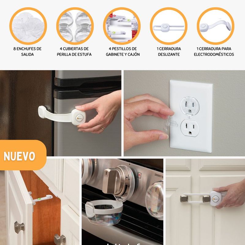 GENERICO - Set de Seguridad de Cocina18 pcs «INSURANCE»