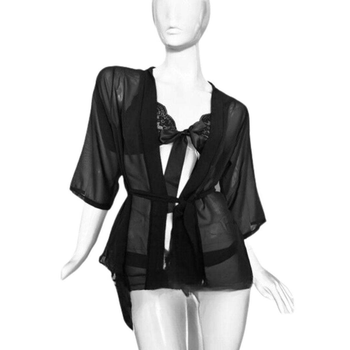 GENERICO - Bata Amely con Cinturon bata pijama lencería