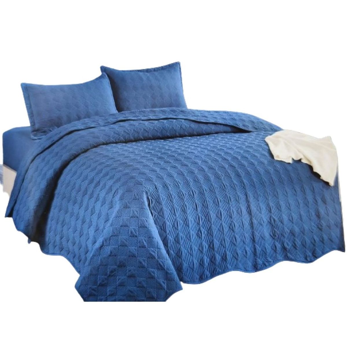 CUTE - CUBRECAMA COLOR ENTERO KING SIZE