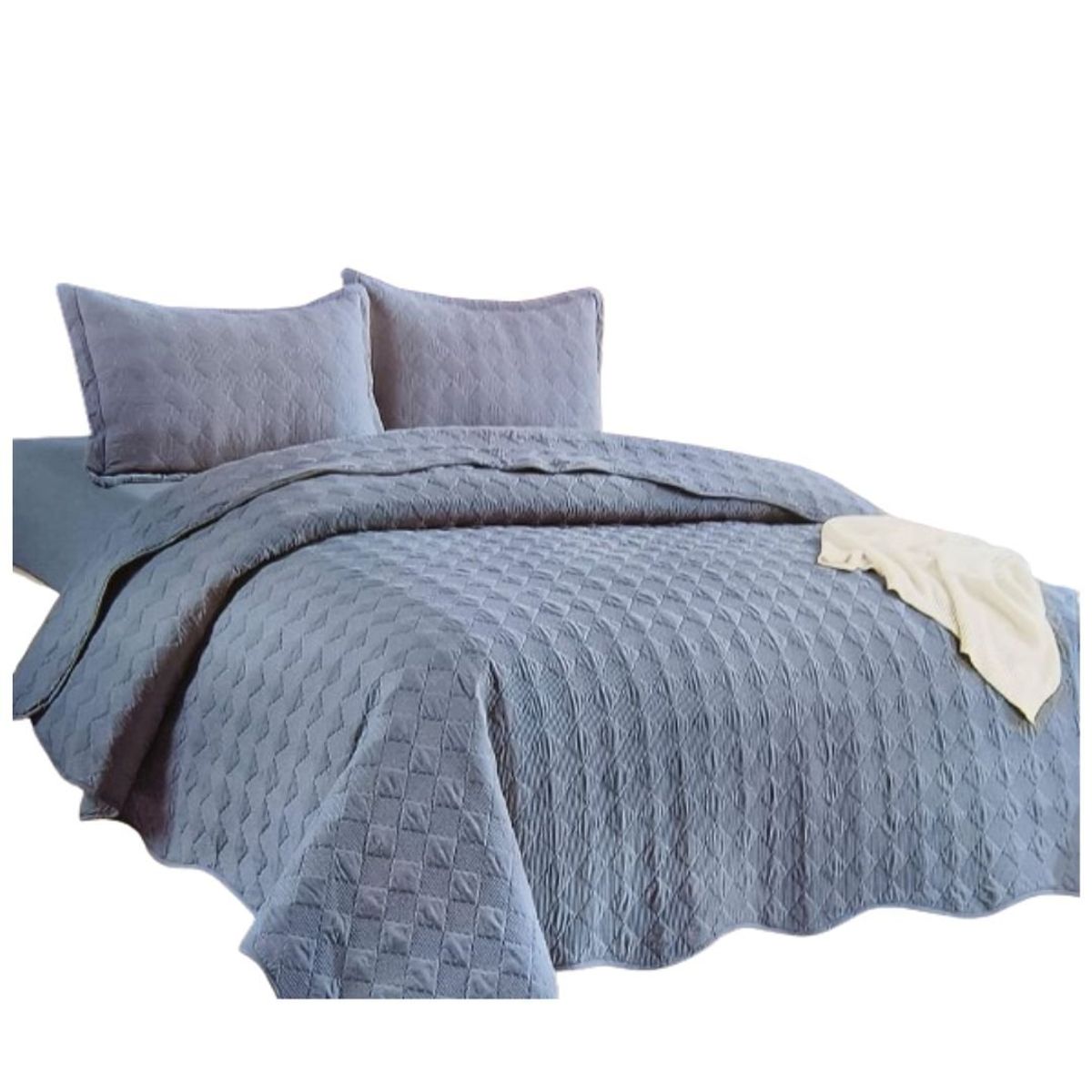 CUTE - CUBRECAMA COLOR ENTERO KING SIZE