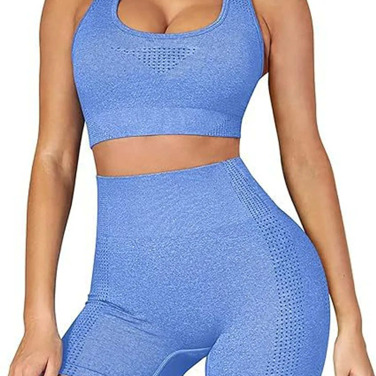 GENERICO - Conjunto De Ropa  Fitness Para Mujer Short Levanta Gluteos Y Top
