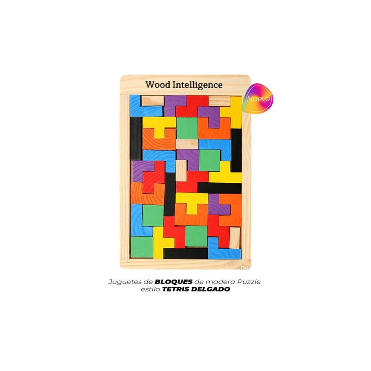 GENERICO - BLOQUES DE MADERA PUZZLE ESTILO TETRIS