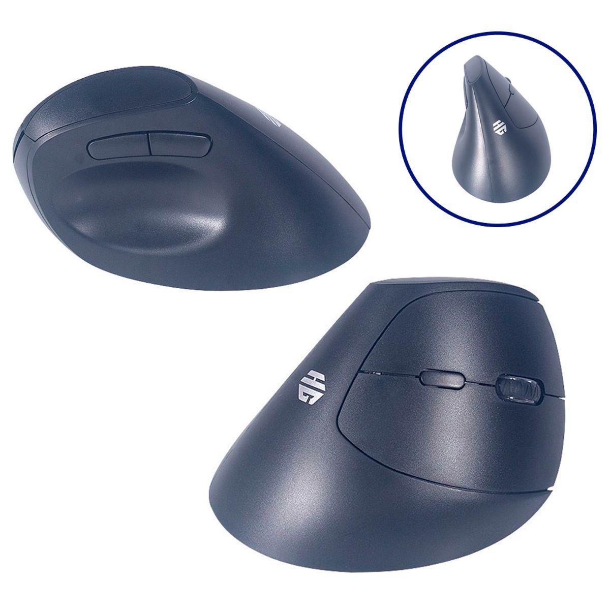 ENKORE - Mouse Inalámbricos Ergonómico Compacto con 6 Botones