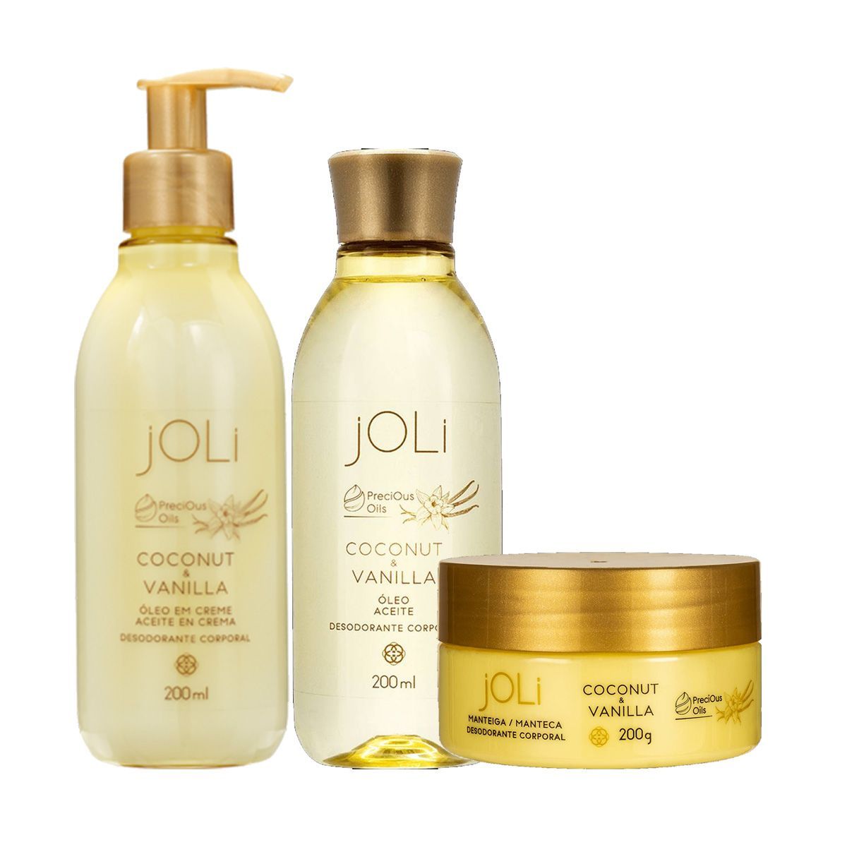 GENERICO - JOLI Coconut y Vainilla Rutina x3 Crema Corporal con Manteca y Oleo