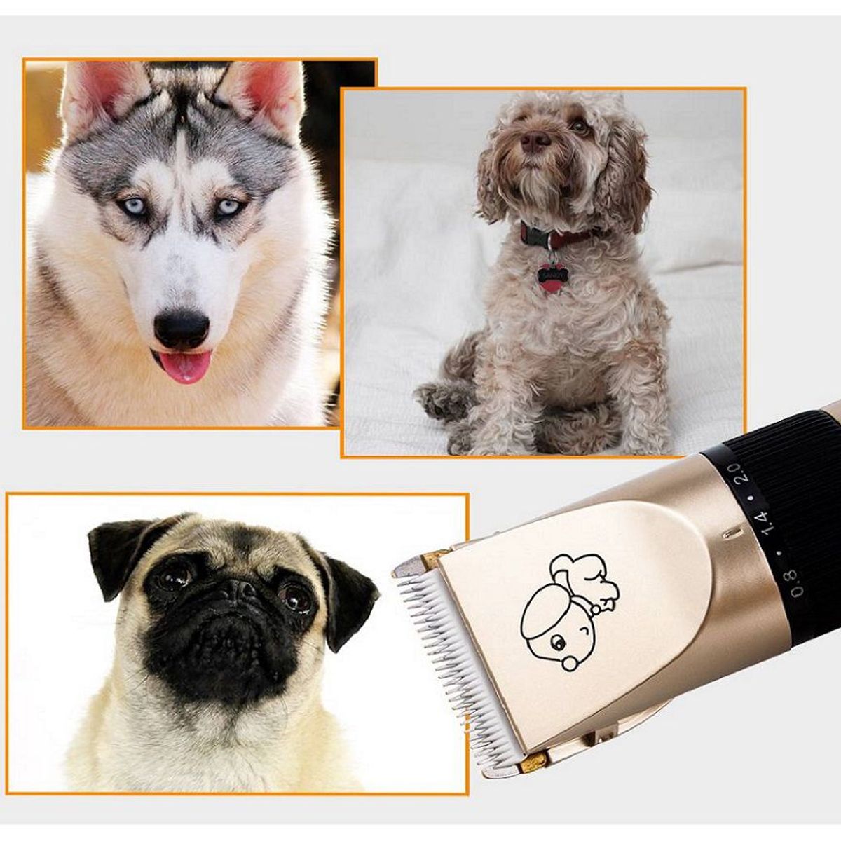 GENERICO - Kit Cortadora Pelo Mascota Inalambrico