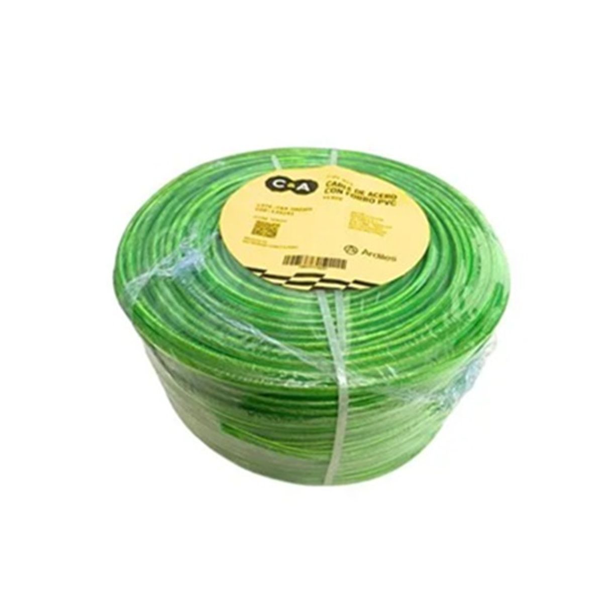 C AND A TOOLS - CABLE DE ACERO CON FORRO VERDE 100 METROS