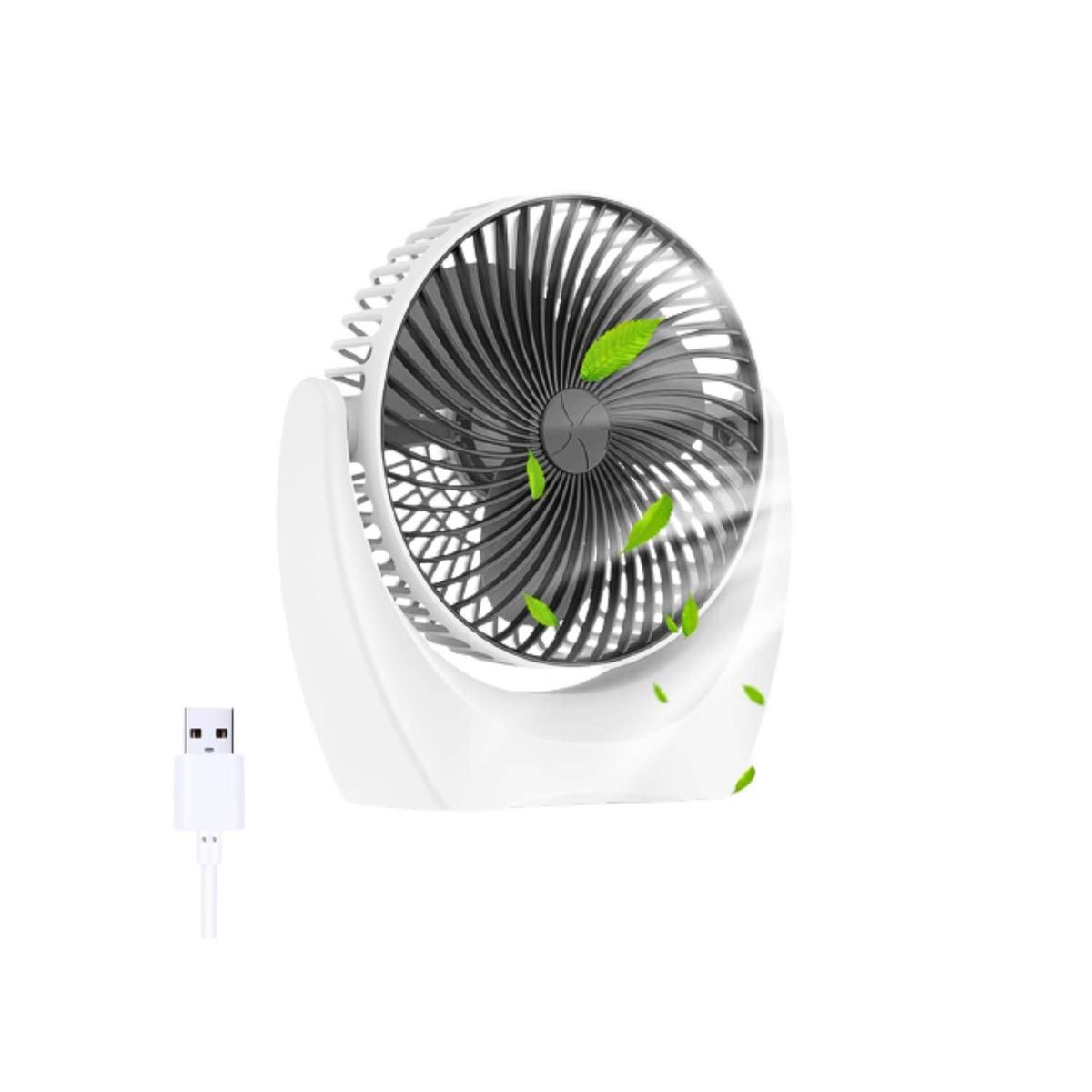 GENERICO - Ventilador de Mesa Portátil Recargable Negro