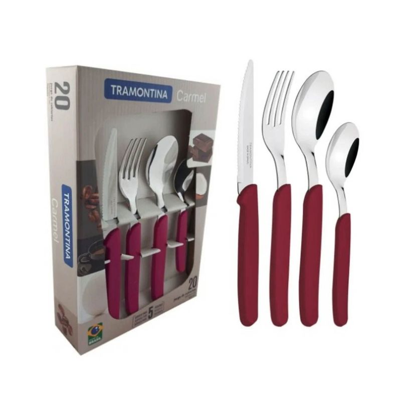 TRAMONTINA - SET. Cubiertos  TRAMONTINA  x20 PZ ACE.INOX