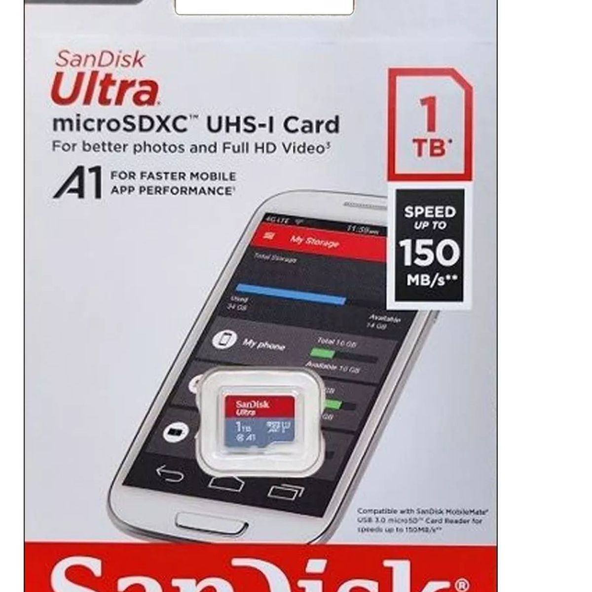 SANDISK - Tarjeta de memoria Sandisk Ultra 1tb 150mbs