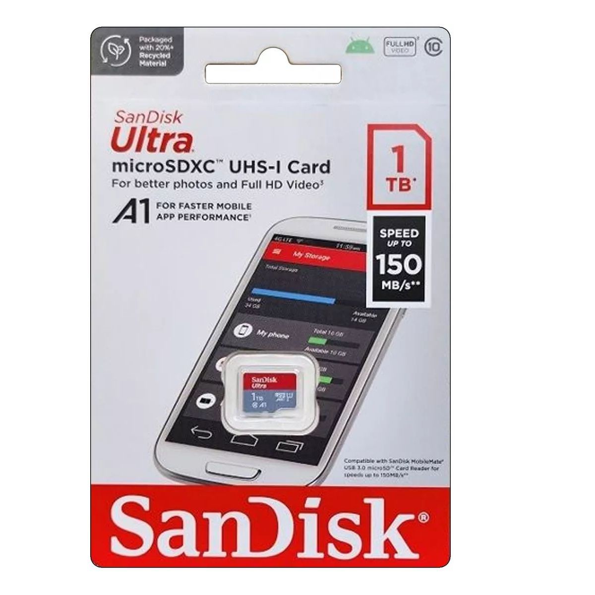 SANDISK - Tarjeta de memoria Sandisk Ultra 1tb 150mbs