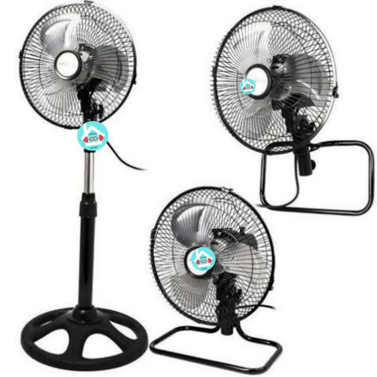 GENERICO - Ventilador Chiquito 3 en1 "10" pulgadas NEGRO