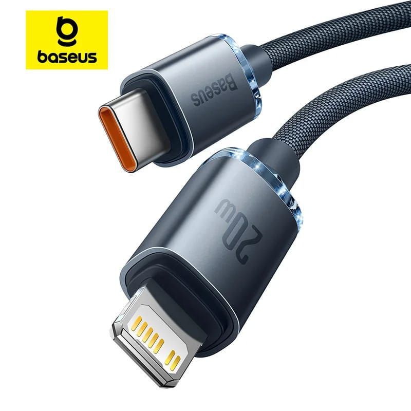 BASEUS - Baseus USB C a Lightning para iPhone - Carga Rápida 20W - Gris - 2M