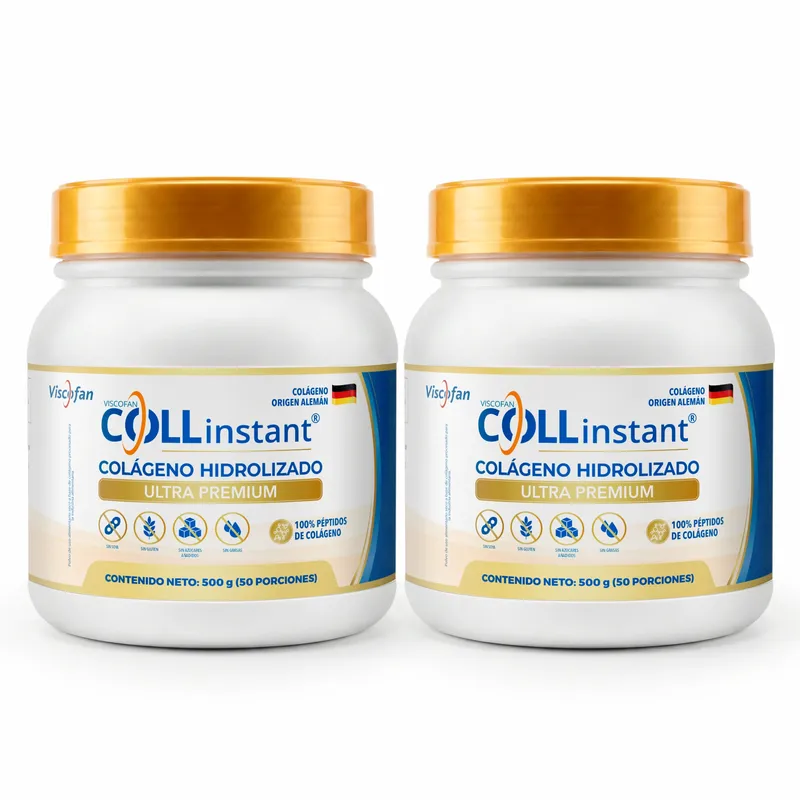 VISCOFAN COLLINSTANT - Colágeno Hidrolizado Alemán Ultra Premium Pack 2×1 COLLinstant® Fórmula Premium de Alta Biodisponibilidad